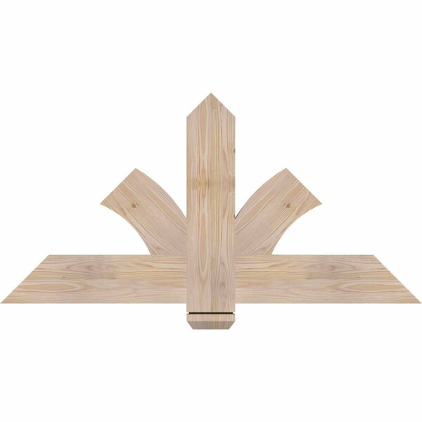 Ekena Millwork Redmond Smooth Timber Gable Bracket, Douglas Fir, 48"W x 24"H x 1 1/2"D x 5 1/2"F, 12/12 Pitch GBW048X24X0206RED00SDF - main